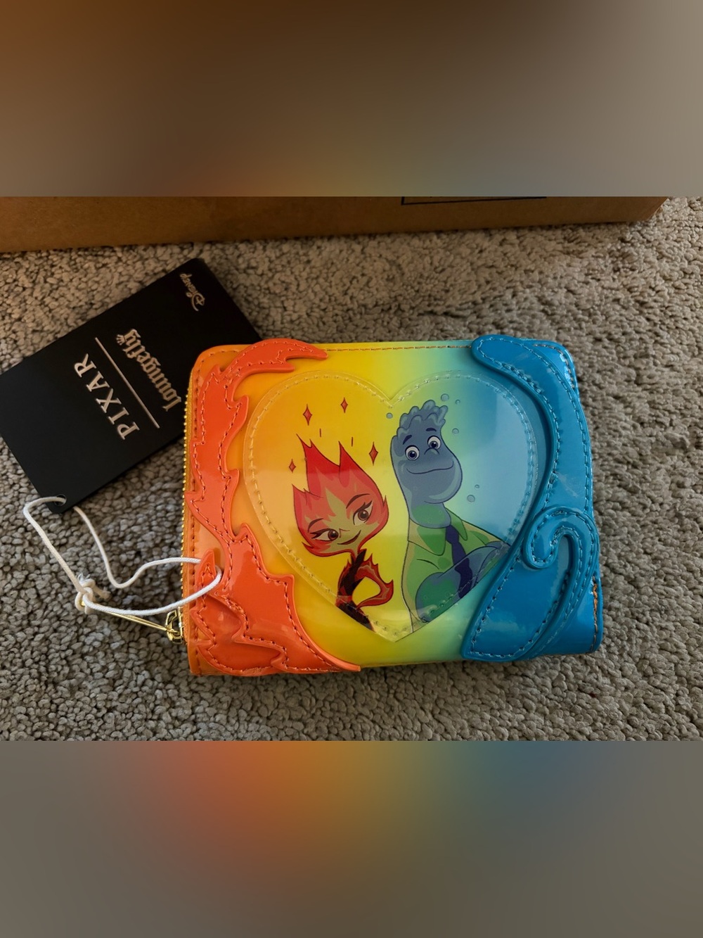Loungefly Fire & Water Gradient Heart Wallet - Elemental